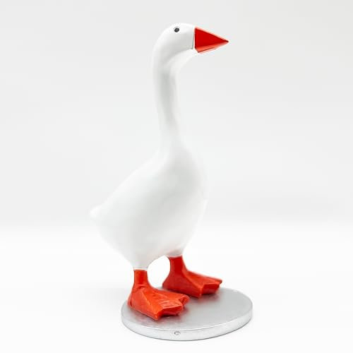 SIETIOJI Magnetische Gans Statue für Schlüsselanhänger, Gänse Ente Garten Statuen Art Decor Ornament für Home Decor Housewarming Geschenke Weiß