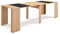 Skraut Home | Table Console Extensible | Console Meuble | 260 | pour 12 Personnes | Table à Manger | Style Moderne | Chêne et Noir