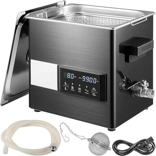 Professional Touch Ultrasonic Cleaner 9L 40kHz Sonic Cleaner Titanium Alloy & 304 Stainless Steel Low Noise Jewelry Cleaner Ultrasonic Machine With Heater & Timer