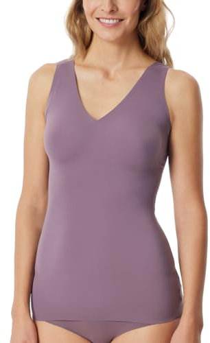 Schiesser Damen Trägertop mit herausnehmbaren Pads - Invisible Soft, Malve_181768, 36