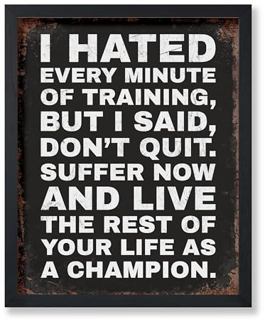 Poster Master Poster Don't Quit – schwarzer Motivationsdruck – Entschlossenheit Kunst – Erfolgssprüche Kunst – Geschenk für Männer & Frauen – inspirierende Wanddekoration für Büro oder Wohnzimmer –