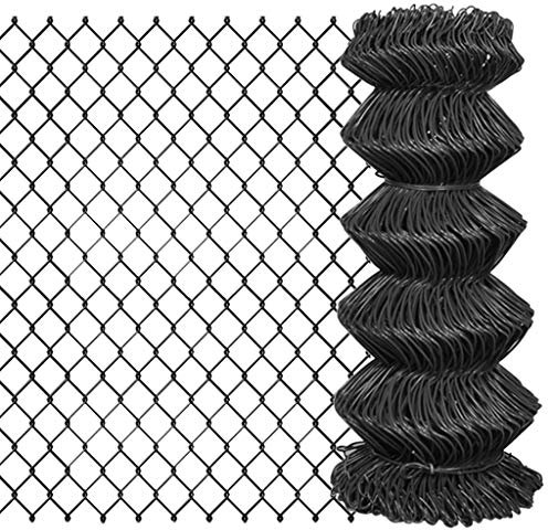 Tino Tech Maschendrahtzaun 15x0,8 m Stahl Grau Zaun Garten Sichtschutz Gitterzaun Dekorative Zäune Gartenzaun Metall Wildzaun Maschendrahtzaun für Garten UV-beständig und Wetterfest