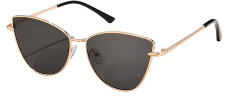HPIRME Metallrahmen Sonnenbrille Damen Cat Eye Kleine Cateye Sonnenbrille Streetwear Shades UV400