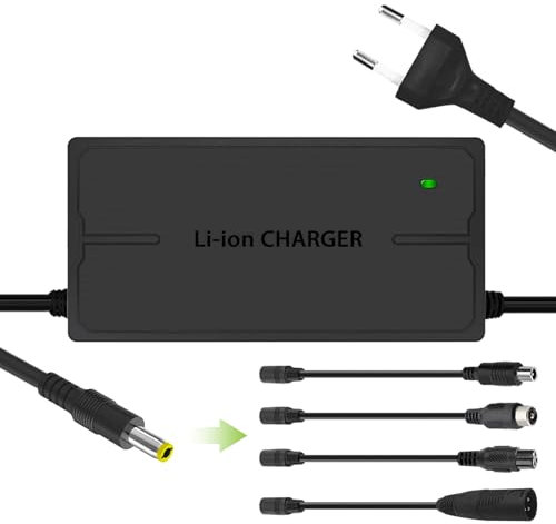Qintrumiot Chargeur Batterie Lithium 60V 3A Scooter électrique, Chargeur Trottinette électrique 67.2v. 16S Li-ION Batterie Chargeur avec Connecteur