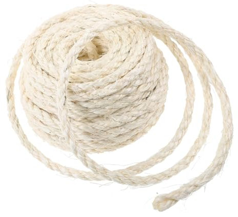 Kisangel Sisal Rope for Cat Scratching Post Natural Jute Twine Diy Cat Tree Cuttable Ropes Sturdy Home Accessory