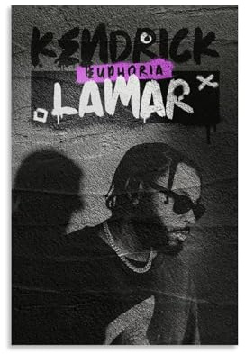 LONGRUi Kendrick Lamar Kunstposter, schwarz-weiß, Vintage-Poster, dekoratives Gemälde, Leinwand, Wandposter und Kunstdruck, moderne Familienschlafzimmer-Dekoration, Poster, 30 x 45 cm
