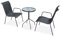 HEFZGDB Set da Bistrot 3 pz in Acciaio Nero Sedie da giardino Tavolo da giardino con sedie Arredo giardino Adatto per patio, bordo piscina, giardino.