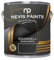 NEVIS PAINTS - Quick Dry Black Eggshell Matt Finish Paint - Perfect For Wood And Metal - 40m2 per liter coverage (2.5 Liters) (BLACK)