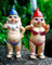 BBdis Gartenzwerge, 11,9 cm, lustige Gartenzwerge, Statue für Zuhause, drinnen oder draußen, Rasenzwerg, Dekoration, Einweihung, Halloween, 2 Stück