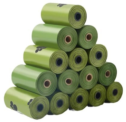 XBOGO Hundekotbeutel mit Griffen – Hundekotbeutel mit einfach zuzubindenden Griffen – auslaufsichere, ultradicke Kotbeutel für Hunde, Katzenkotbeutel