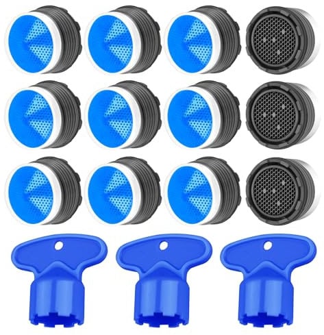 15 Stück WasserhahnLuftsprudler Set WasserhahnSieb LuftsprudlerSpritzaufsatz KüchenspüleLuftsprudler BelüftungsWasserhahnLuftsprudler LuftsprudlerEinsatz für die Meisten Wasserhähne
