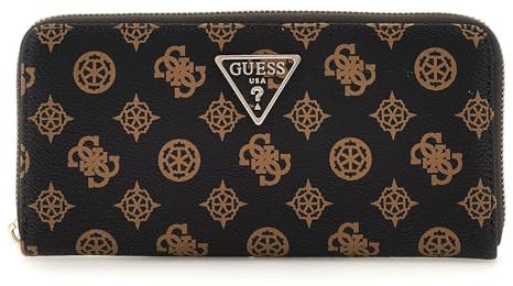 GUESS Laurel SLG Large Zip Around Wallet L Mocha Logo