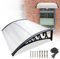 Peviasot Auvent pour porte d'entrée 100x150cm, Auvent en polycarbonate 6 mm, Auvent transparent en forme d'arc, extrêmement résistant aux intempéries, protège de la pluie, de la neige et des rayons UV