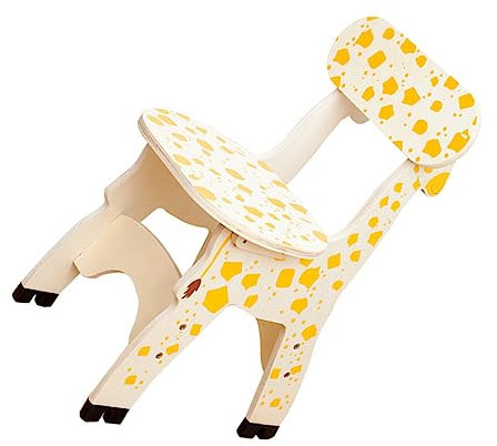 Alipis Holzstuhl Giraffe Für Stabiler Rückenstuhl Aus Holz Für Frühe Bildung Als Sitzhocker Und Kindermöbel Fördert Spielerisches Lernen Und Gemütliches Sitzen