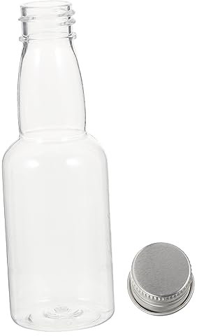 Cabilock 50piezas Botellas De Vino Pequeñas Transparentes Para Condimentos y Bebidas Botellas De Jugo Vacías Reutilizables