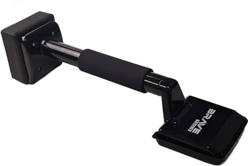 Brave Tools Fixed Carpet Knee Kicker - Heavy-Duty Carpet Stretcher & Fitting Tool | Professional Knee Kicker for Carpet Installation with Soft-Grip Handle & Cushioned Pad - Black