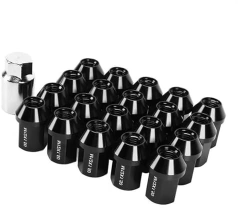 VBNYBA Radnabenmuttern Kompatibel Mit K&ia Für Rio Für Venga Für Telluride 20 Stück M12 X 1,5 Radmuttern 35 Mm Geschlossene Radschraube Und Sicherungsmutter(3)