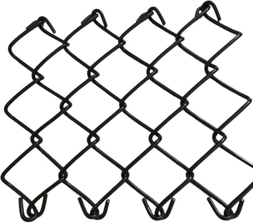 HGOuhK Recinzione Rete Metallica Intrecciata a Rombi, Recinzione for Animali da Esterno, frutteto, laghetto for Pesci Recinzione da Giardino(Black,1.5M)