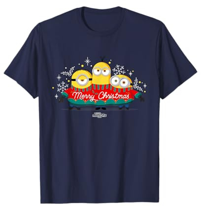 Minions Merry Christmas Festive Holiday T-Shirt