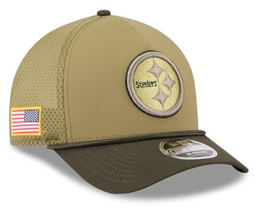 New Era 9FORTY Trucker Cap – NFL Salute to Service 2025 – Snapback Basecap – Teamwahl – Herren/Unisex – Olivgrün