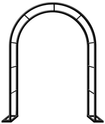 Metall Gartenbogen Kletterrosen Hochzeit Rankgitter 80350cm Breite Weiß Pergola für Terrasse, Fenster & Gartenbögen (B80xH200cm)