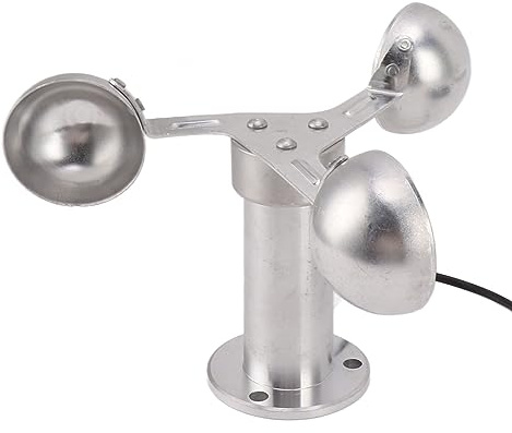 Haofy Windgeschwindigkeitsalarm, 3-Tassen-Anemometer, RS485, 4–20 MA Ausgang – Turmdrehkran-Wetterstation, Windgeschwindigkeitsüberwachung mit Stromausfall-Datenspeicherung für Eisenbahnbau,
