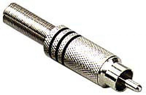 Stagg 16013 Male RCA Nickel Plated Plug with Black Ring