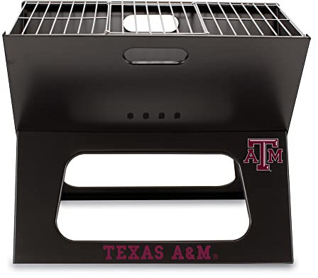 PICNIC TIME NCAA Texas A&M Aggies X-Grill Tragbarer Grill - Campinggrill - Kleiner Holzkohlegrill für Heckklappe
