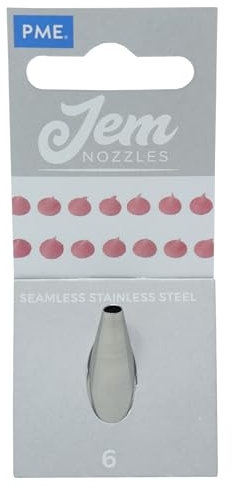 JEM Round Piping Nozzle no. 6, Silver