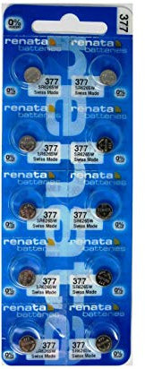 Renata 10 x batterie per Orologi 377