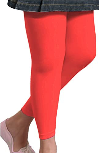 Good Deal Market 2 Stück Kinder Thermo Leggings mit flauschigem Innenfleece, Vollfrottee, lachs, Gr. 122/128