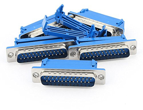 sourcing map 5 x puerto paralelo DB25 macho IDC Crimp Conector para cable plano de la cinta