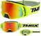 TWO-X Cross-Brille - Motocross-Brille mit verspiegeltem Iridium Glas - Motorrad-Brille - Enduro & Downhill - Schutz-Brille - Modell Rocket - Neongelb