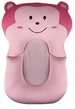 belupai Baby Bad Pad Neugeborenen Baby Faltbare Baby Badewanne Pad Stuhl Regal Neugeborenen Badewanne Sitz Infant Unterstützung Kissen Mat(Pinker Affe)