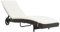 vidaXL Tumbona de Ratán Sintético Marrón y Blanco 199x60x37 cm Jardín Patio