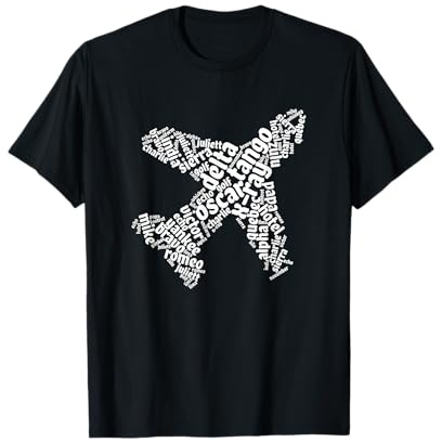 Flugzeug Piloten-Alphabet Pilot Flugschule T-Shirt