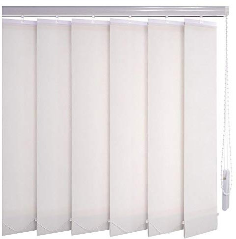 Sonnenschutz-HH® - Lamellenvorhang weiß - Breite 250 cm x 150 cm Höhe - Office Verdunkelungslamellen für Bildschirmarbeitsplätze Lamellenbreite 127mm Vertikaljalousie Vertikalanlage