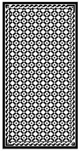 Panorama Vinyl-Teppich Küche Lounge - Verschiedene Größen - (Quadratische Geometrie 40x80 cm)