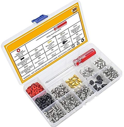 Lag Schrauben 300Pcs Personal Computer Schraube Standoffs Set Sortiment Kit mit einem Schraubenzieher for Hard Drive Computer Case Motherboard Fan Powe Tippen Sie Bolzen