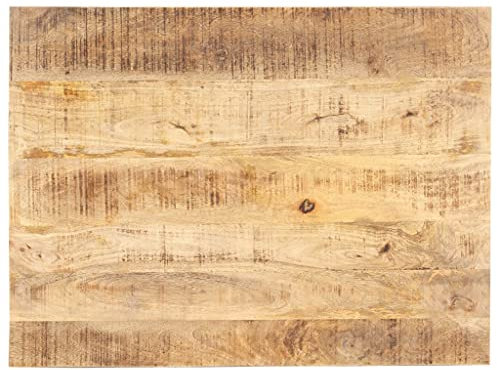 vidaXL Mangoholz Massiv Tischplatte Massivholzplatte Holzplatte Ersatztischplatte Holz Platte für Esstisch Esszimmertisch 15-16mm 80x60cm