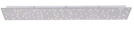 LeuchtenDirekt Deckenleuchte Silbermatt, Sternenoptik, 1000x250x40mm, 19W/1750lm,2700-5000K, FB, 14672-55