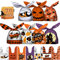 FullJoyHut 70PCS Sacchetti di Caramelle Halloween Sacchetti Buste Regalo Plastica Dolcetti Trucchi Borsa Sacchetto Biscotti Dolci Zucca Ragno Adesivi Festa Halloween Party Decorazioni Decor