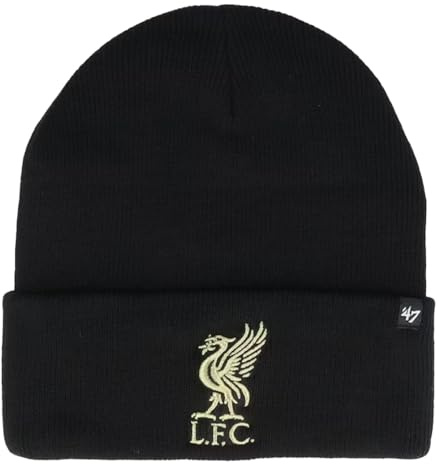 47 Brand EPL Liverpool FC Cuff Knit Hat EPL-UPRCT04ACE-BK, Mens Beannie, Black