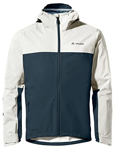 VAUDE Men's Moab Rain Jacket - Wasserdichte MTB-Jacke, 2,5-Lagen-Membran, Unterarmventilation, Aufrollbare Kapuze, Recyceltes Material - Made in Germany