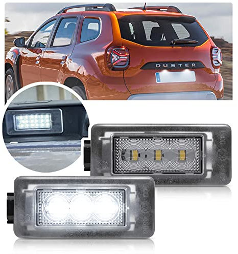 NSLUMO 2Pc LED License Number Plate Light For N/issan Qashqai MK3 J12 2021 2022 Serena MK5 2016-up for Dacia Duster 2018-up