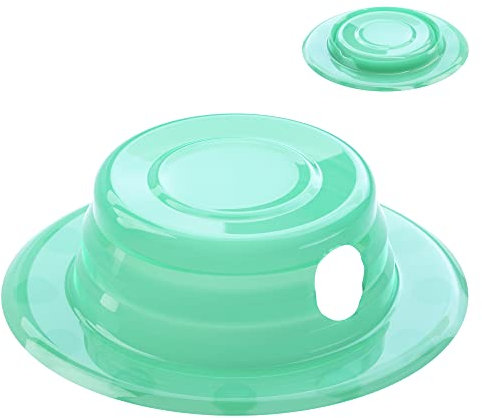 Tucana Bathtub Overflow Drain Cover, Adds Inches of Water for Leisure Bath, Strong Suction Cups Seal for Bathtub Stoppers, 6” Diameter Clear