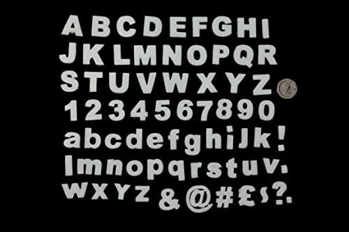 Up to 30 Edible 3D Letters Arial Black Font, Toppers, Decorations Cake (White)