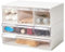 EZOWARE 3-teilige Kosmetikaufbewahrung, 6 Transparent Schubladen Make Up Organizer, Aufbewahrung Behälter, Kosmetikbox für Schminktisch, Kosmetik, Badezimmer, Schreibtisch, Büro