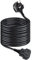 1 Way Gang Extension Lead 7M, Single Socket Mains Power Extension Lead 13A UK 3Pin Fused Plug male to female Travel Use Extension Cord Power Strip, Tough and Fireproof, Black…