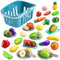 TEMI 70 PCS Cutting Play Food Toy for Kids Kitchen - Pretend Fruit and Vegetables Accessories Toys for 3 4 5 6 Girls with Storage Case, Dishes and Knife, Educational Kitchen Toy for Toddlers Age 3-5